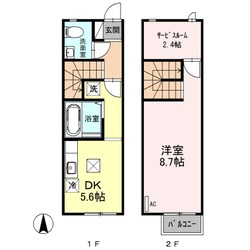 雀宮駅 徒歩45分 1-2階の物件間取画像